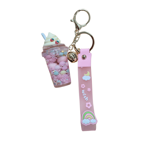 Snow Top Keychain with Moving Liquid and Glitters - Fun and Colorful Gift for Kids and Adults