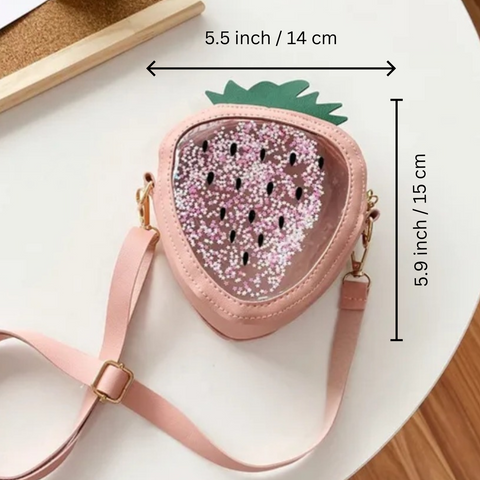 View details for Strawberry Mini Crossbody Bag / purse gift / present for girls Strawberry Mini Crossbody Bag / purse gift / present for girls - Pink