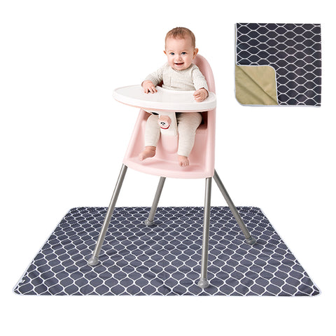 Non-Slip Splash Mat for Under highchair 51" in pink, playmay, picnic mat, baby table mat, multipurpose