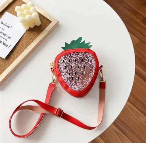 View details for Strawberry Mini Crossbody Bag / purse gift / present for girls Strawberry Mini Crossbody Bag / purse gift / present for girls - red