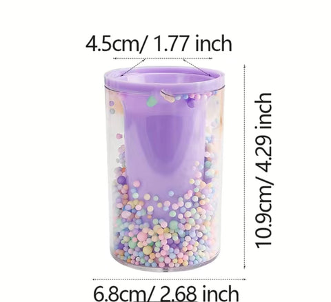 Acrylic Pen/makeup Holder for class, makeup/home desk purple