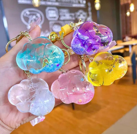 Eternal Cloud Flower Keychain - Perfect gift for kids and adults - Pink|Purple|Blue|Yellow