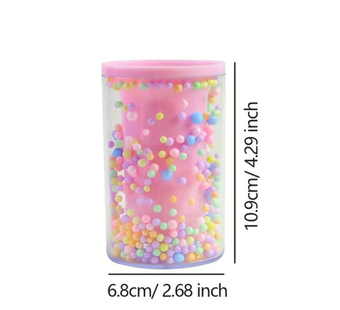 Acrylic Pen/makeup Holder for class, makeup/home desk pink