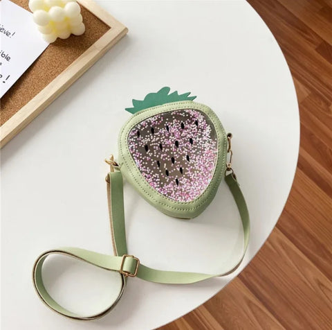 View details for Strawberry Mini Crossbody Bag / purse gift / present for girls Strawberry Mini Crossbody Bag / purse gift / present for girls - Green