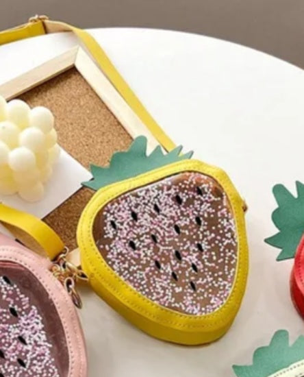 View details for Strawberry Mini Crossbody Bag / purse gift / present for girls Strawberry Mini Crossbody Bag / purse gift / present for girls - Yellow