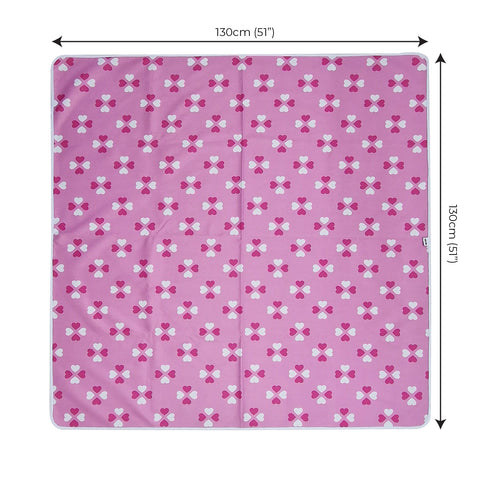 Non-Slip Splash Mat for Under highchair 51" in pink, playmay, picnic mat, baby table mat, multipurpose